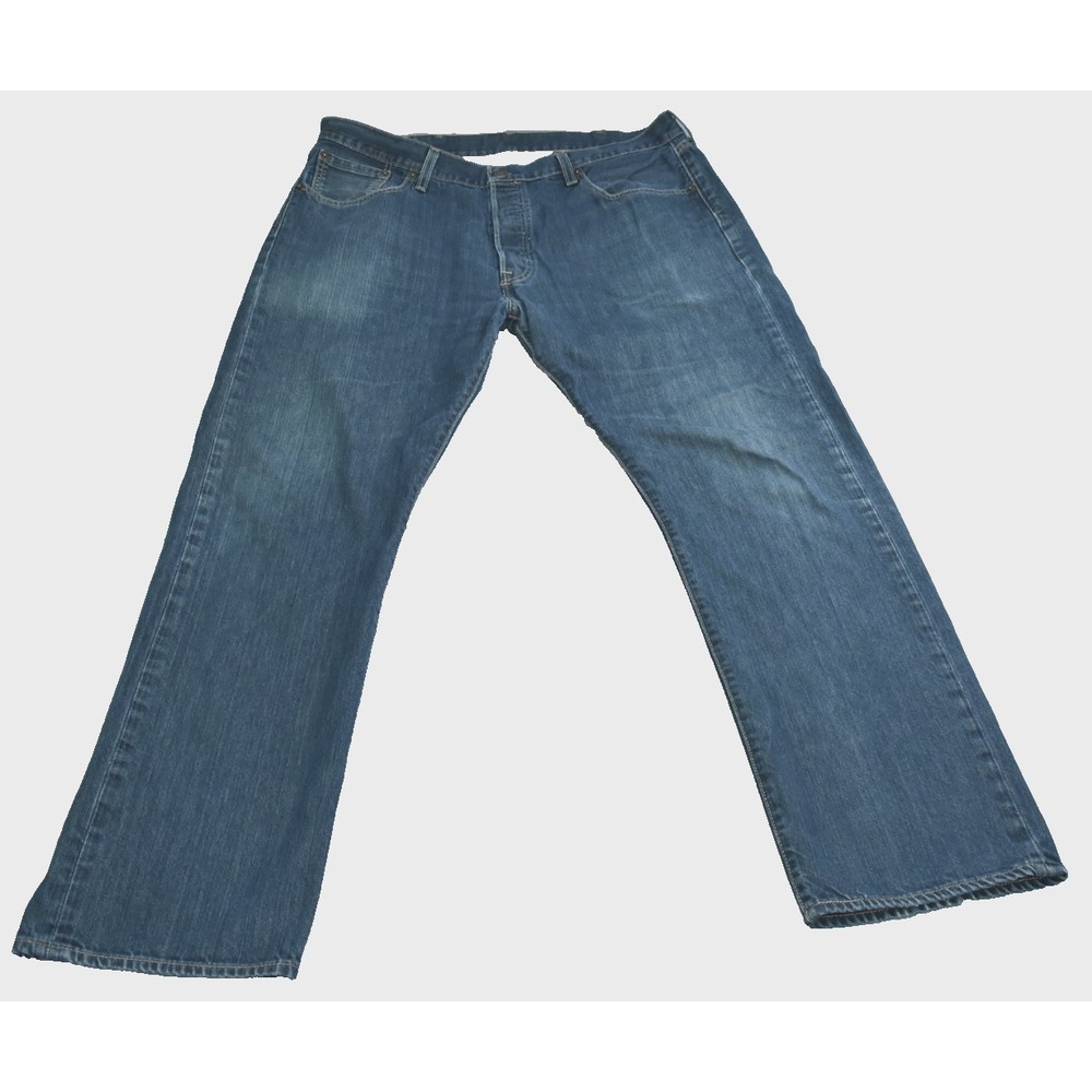 Levi's 501 Men Jeans 38x32 Button Fly Medium Wash Denim Regular Fit Tall 2018